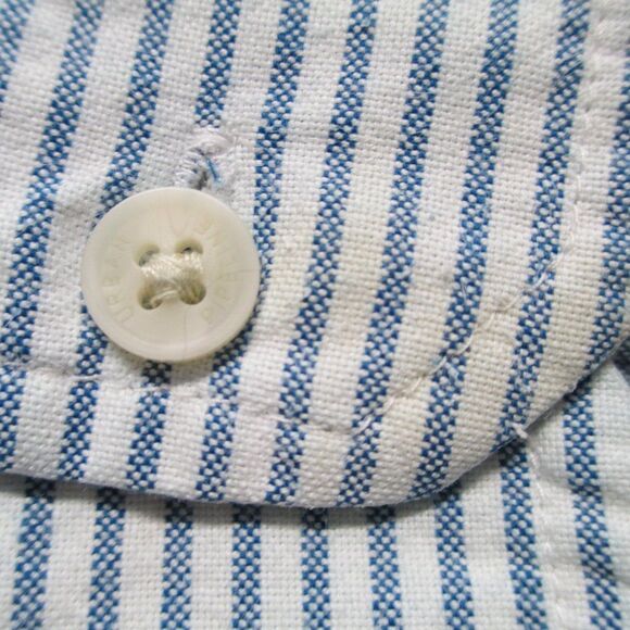 Men's Urban Pipeline Blue and White Striped Button-Down Shirt Size L - Picture 9 of 12